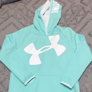 teal under armour sweatshirt